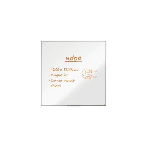 Whiteboard tavle Nobo Essence - lakeret st�l - 120x120 cm