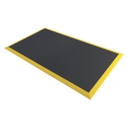 Notrax 489 Cushion Flex arbejdsm�tte - 91x210cm Sort/gul nitrilm�tte