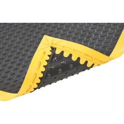 Notrax 489 Cushion Flex arbejdsm�tte - 91x210cm Sort/gul nitrilm�tte