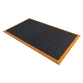 Notrax arbejdsmtte 489 Cushion Flex - 91x210cm Sort/orange nitrilmtte