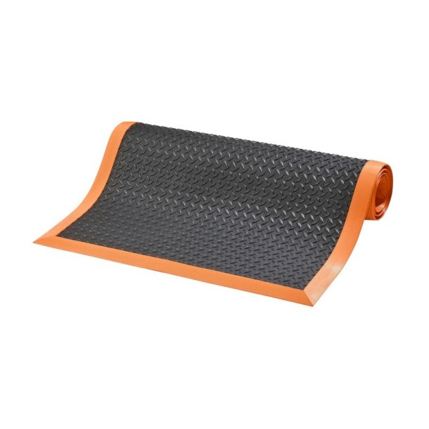 Notrax 489 Cushion Flex arbejdsm�tte - 91x210cm Sort/orange nitrilm�tte