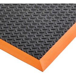 Notrax 489 Cushion Flex arbejdsm�tte - 91x210cm Sort/orange nitrilm�tte