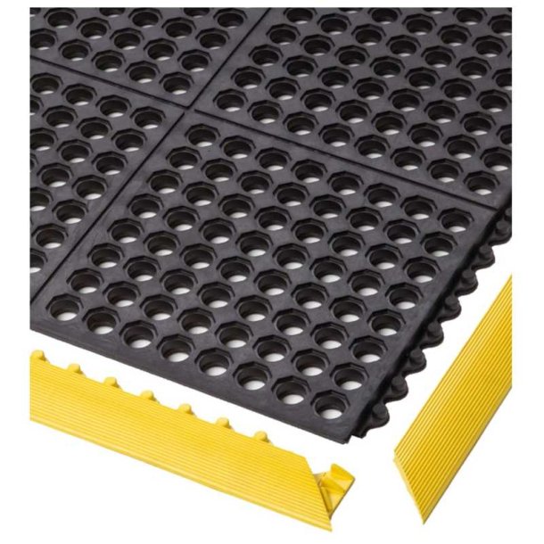 Notrax modul�r svejsem�tte Cushion Ease 650SFR - 91x91cm sort Nitril flisem�tte