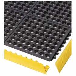 Notrax modul�r svejsem�tte Cushion Ease 850FR GSII - 91x91cm sort Nitril flisem�tte