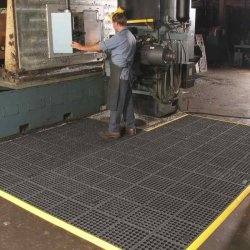 Notrax modul�r svejsem�tte Cushion Ease 850FR GSII - 91x91cm sort Nitril flisem�tte