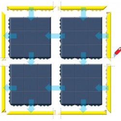 Notrax modulr svejsemtte Cushion Ease Solid 856FR - 91x91cm nitril mtteflise
