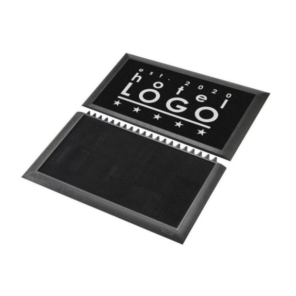 Notrax sanitetsmtte Sani-master 348 logo - 91,4x105cm - 2 zone desinfektionsmtter