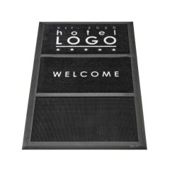 Notrax sanitetsmtte Sani-master 348 logo - 91,4x152,5cm -3 zone desinfektionsmtter