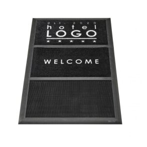 Notrax sanitetsmtte Sani-master 348 logo - 91,4x152,5cm -3 zone desinfektionsmtter