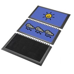 Notrax sanitetsmtte Sani-master 348 logo - 91,4x152,5cm -3 zone desinfektionsmtter