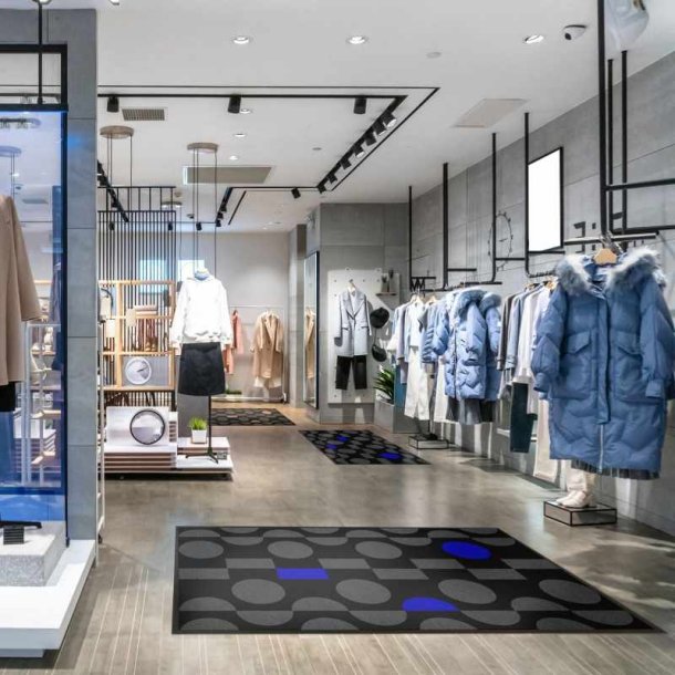 Notrax designertppe New Deco 179R - 120x180cm - DOT Gr/Bl Smudsmtte