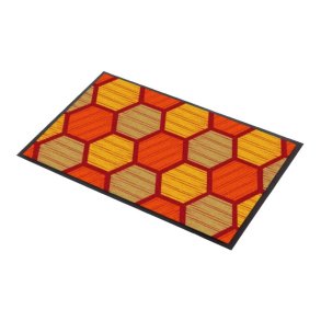 Notrax designertppe New Deco 179R - 120x180cm - Honeycomb Orange Smudsmtte