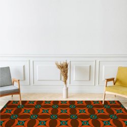 Notrax designertppe New Deco 179R - 120x180cm - Retro Orange Smudsmtte