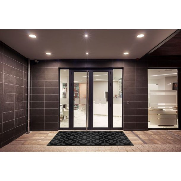 Notrax designertppe New Deco 179R - 120x180cm - Royal Sort/Gr Smudsmtte