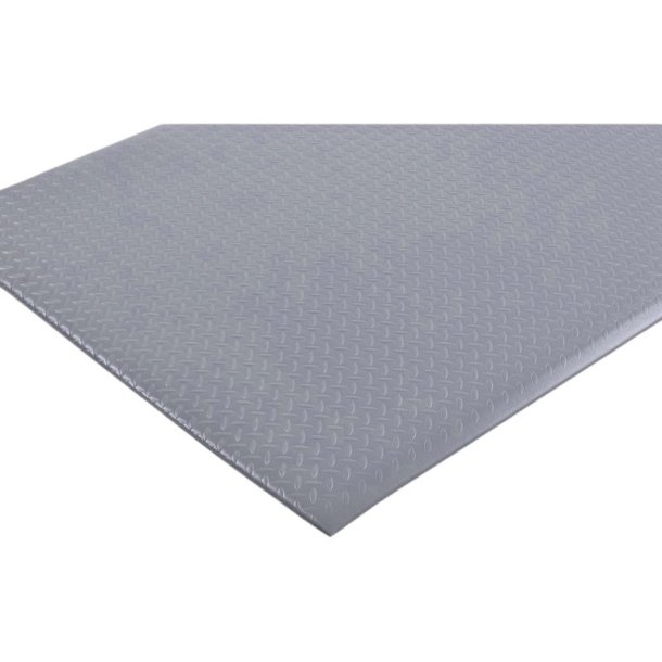 Notrax arbejdsmtte 419 Diamond Sof-Tred - 122cm x 18,3 meter gr vinylmtte rulle