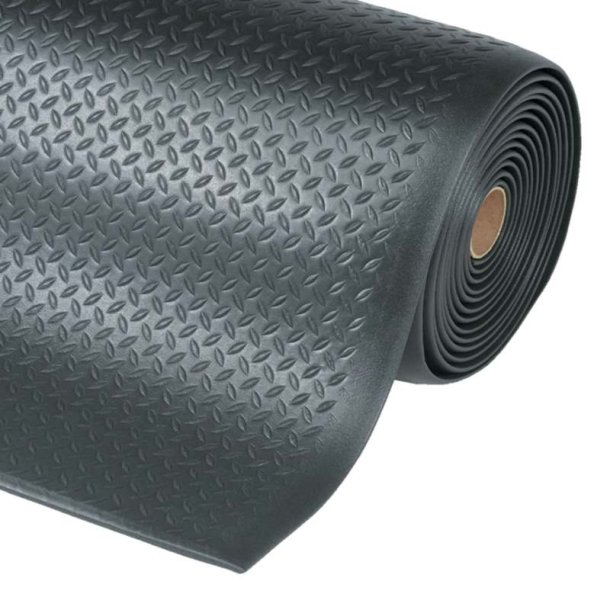 Notrax arbejdsm�tte 419 Diamond Sof-Tred - 60cm x 18,3 meter sort vinylm�tte rulle