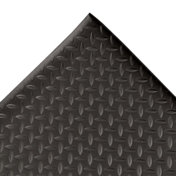 Notrax arbejdsm�tte 419 Diamond Sof-Tred - 60cm x 18,3 meter sort vinylm�tte rulle