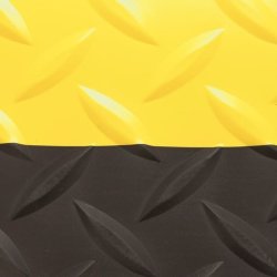 Notrax arbejdsm�tte 479 Cushion Trax 479 - 60cm x 22,8 meter Sort/Gul PVC m�tte rulle