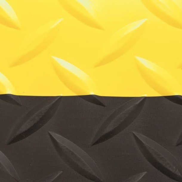 Notrax arbejdsm�tte 479 Cushion Trax 479 - 60cm x 22,8 meter Sort/Gul PVC m�tte rulle