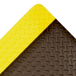 Notrax arbejdsm�tte 479 Cushion Trax 479 - 60cm x 22,8 meter Sort/Gul PVC m�tte rulle