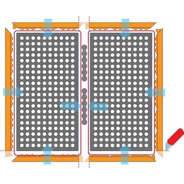 Notrax Connector Safety Stance 649 - 30cm samling til mtter