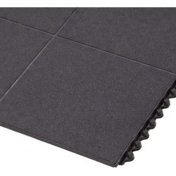 Notrax Cushion Ease Solid 556 modul�r arbejdsm�tte - sort gummi 91x91cm m�tteflise
