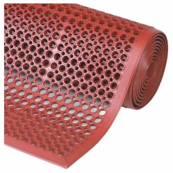 Notrax drnmtte Sanitop 562 - 91x152cm rd gummimtte