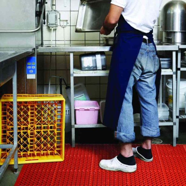 Notrax drnmtte Sanitop 562 - 91x152cm rd gummimtte