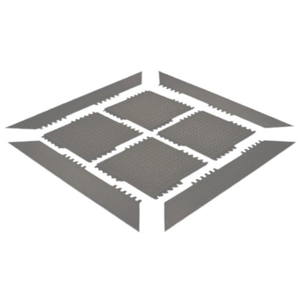 Notrax modulr arbejdsmtte De-Flex 572G - 45x45cm gr Nitril flisemtte