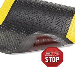 Notrax arbejdsm�tte 479 Cushion Trax 479 - 60cm x 22,8 meter Sort/Gul PVC m�tte rulle