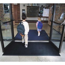 Notrax udend�rs m�tte Rubber Brush 345 - 60x80cm sort gummi m�tte