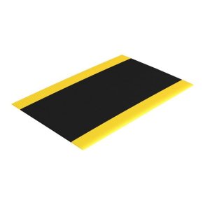 Notrax arbejdsmtte Crossrib Sof-Tred 406 - 60x91cm Sort/Gul Vinylmtte