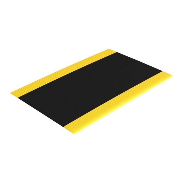 Notrax arbejdsm�tte Crossrib Sof-Tred 406 - 91cm Sort/Gul Vinylm�tte meterm�l (pr. cm)