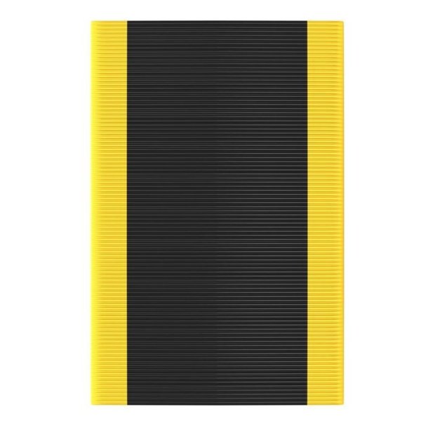 Notrax arbejdsm�tte Crossrib Sof-Tred 406 - 91cm Sort/Gul Vinylm�tte meterm�l (pr. cm)