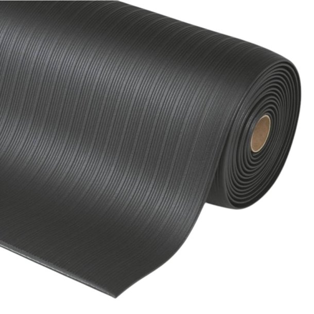 Notrax arbejdsmtte 408 Airug+ - 122cm x 18,3 Meter Sort Skummtte rulle