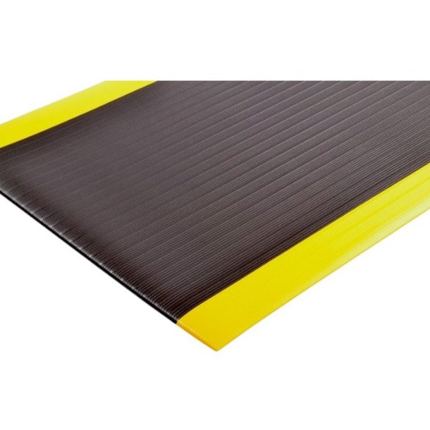 Notrax arbejdsm�tte 410 Airug - 60x91cm Sort/Gul Skumm�tte