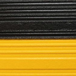 Notrax arbejdsm�tte 410 Airug - 60x91cm Sort/Gul Skumm�tte