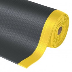 Notrax 410 Airug arbejdsm�tte - 122cm x 18,3 Meter Sort/Gul Skumm�tte rulle