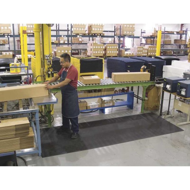 Notrax 411 Sof-Tred arbejdsm�tte - 122cm Sort Skumm�tte meterm�l (pr. cm)