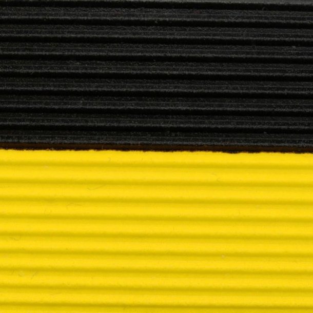 Notrax 413 Gripper Sof-Tred arbejdsm�tte - 60cm x 18,3 meter sort/gul Vinylm�tte rulle