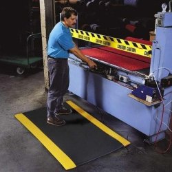 Notrax 413 Gripper Sof-Tred arbejdsm�tte - 60cm x 18,3 meter sort/gul Vinylm�tte rulle