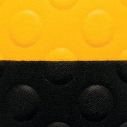 Notrax 417 Bubble Sof-Tred arbejdsm�tte - 60cm x 18,3 meter Sort/Gul Vinylm�tte rulle