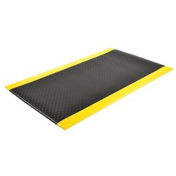 Notrax 417 Bubble Sof-Tred arbejdsm�tte - 60cm x 18,3 meter Sort/Gul Vinylm�tte rulle