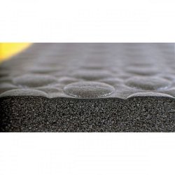 Notrax 417 Bubble Sof-Tred arbejdsm�tte - 60cm x 18,3 meter Sort/Gul Vinylm�tte rulle