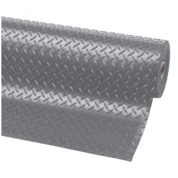 Notrax arbejdsmtte Diamond Plate 737 - 4,7mm x 91cm tynd gr PVC mtte - 22,8 meter rulle