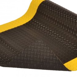 Notrax arbejdsmtte Diamond plate 737 - 4,7mm x 91cm tynd s/g PVC mtte meterml (pr. cm)