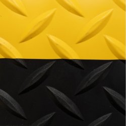 Notrax arbejdsmtte Diamond plate 737 - 4,7mm x 91cm tynd s/g PVC mtte meterml (pr. cm)