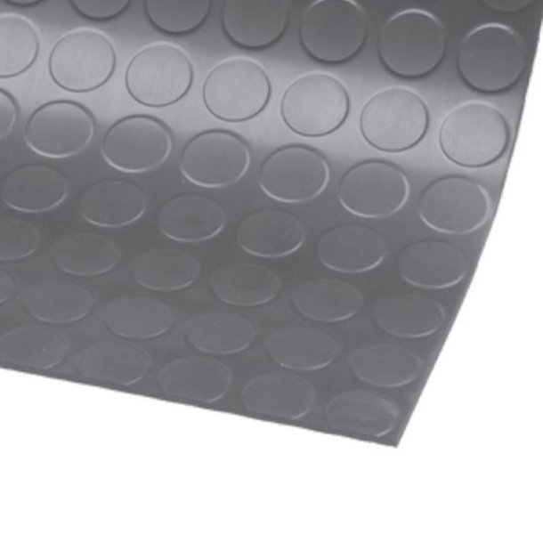 Notrax beskyttelsesmtte 745 Dots - 3mm x 100cm - 10 meter tynd gr gummimtte