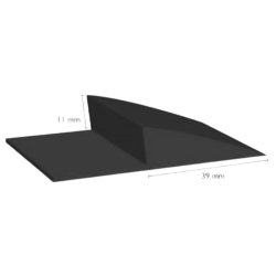 M�rkegr� NoTrax m�tte p� m�l med sort kant, ideel til butik eller industri.