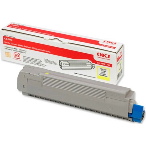 OKI original toner - C8600/C8800 - Yellow - 6000 sider